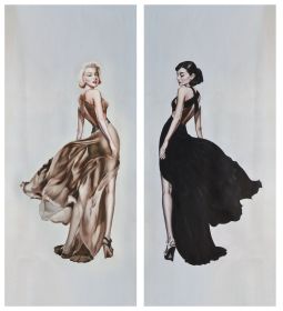 Marilyn And Audrey 24X60