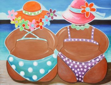 Polka Dot Bikini Ladies Gallery Wrap