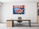 Route 66 Red, White, & Blue Map Gallery Wrap