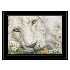 "Dandy Lion" By Ed Wargo, Ready to Hang Framed Print, Black Frame