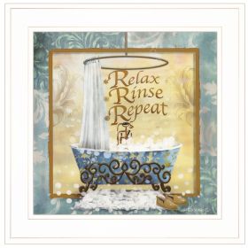 "Relax, Rinse, Repeat" By Ed Wargo, Ready to Hang Framed Print, White Frame