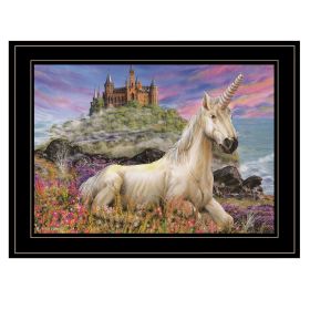 "Royal Unicorn" By Ed Wargo, Ready to Hang Framed Print, Black Frame