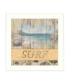 "SURF" by Artisan Dee Dee, Ready to Hang Framed Print, White Frame