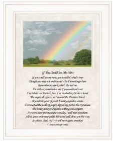 "If You Can See Me Now" (Double Rainbow) by Artisan Trendy Decor 4U, Ready to Hang Framed Print, White Frame