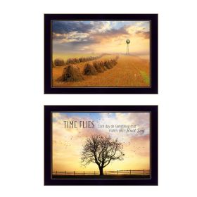 "Amish Country Collection" 2-Piece Vignette By Lori Deiter, Printed Wall Art, Ready To Hang Framed Poster, Black Frame