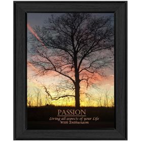 "Passion" By Trendy Decor4U, Printed Wall Art, Ready To Hang Framed Poster, Black Frame