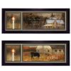 "Bless Our Home Collection" 2-Piece Vignette By Robin-Lee Vieira, Printed Wall Art, Ready To Hang Framed Poster, Black Frame