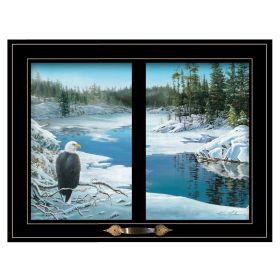 "The Lookout" by Kim Norlien, Ready to Hang Framed Print, Black Window-Style Frame