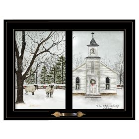 "I Heard the Bells on Christmas Day" by Billy Jacobs, Ready to Hang Framed Print, Black Window-Style Frame