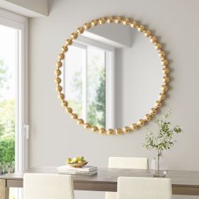 Marlowe Beaded Round Wall Mirror 36"D