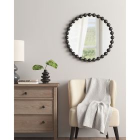 Marlowe Beaded Round Wall Mirror 27"D