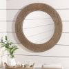 Cove Natural Jute Rope Round Wall Mirror 26"