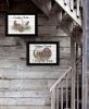 "Country Living" 2-Piece Vignette By Billy Jacobs, Ready to Hang Framed Print, Black Frame