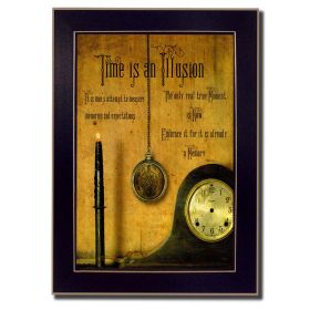 "Time is the Illusion" By Billy Jacobs, Printed Wall Art, Ready To Hang Framed Poster, Black Frame (Color: as Pic)