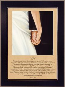 "I Do" By Bonnie Mohr, Printed Wall Art, Ready To Hang Framed Poster, Black Frame (Color: as Pic)